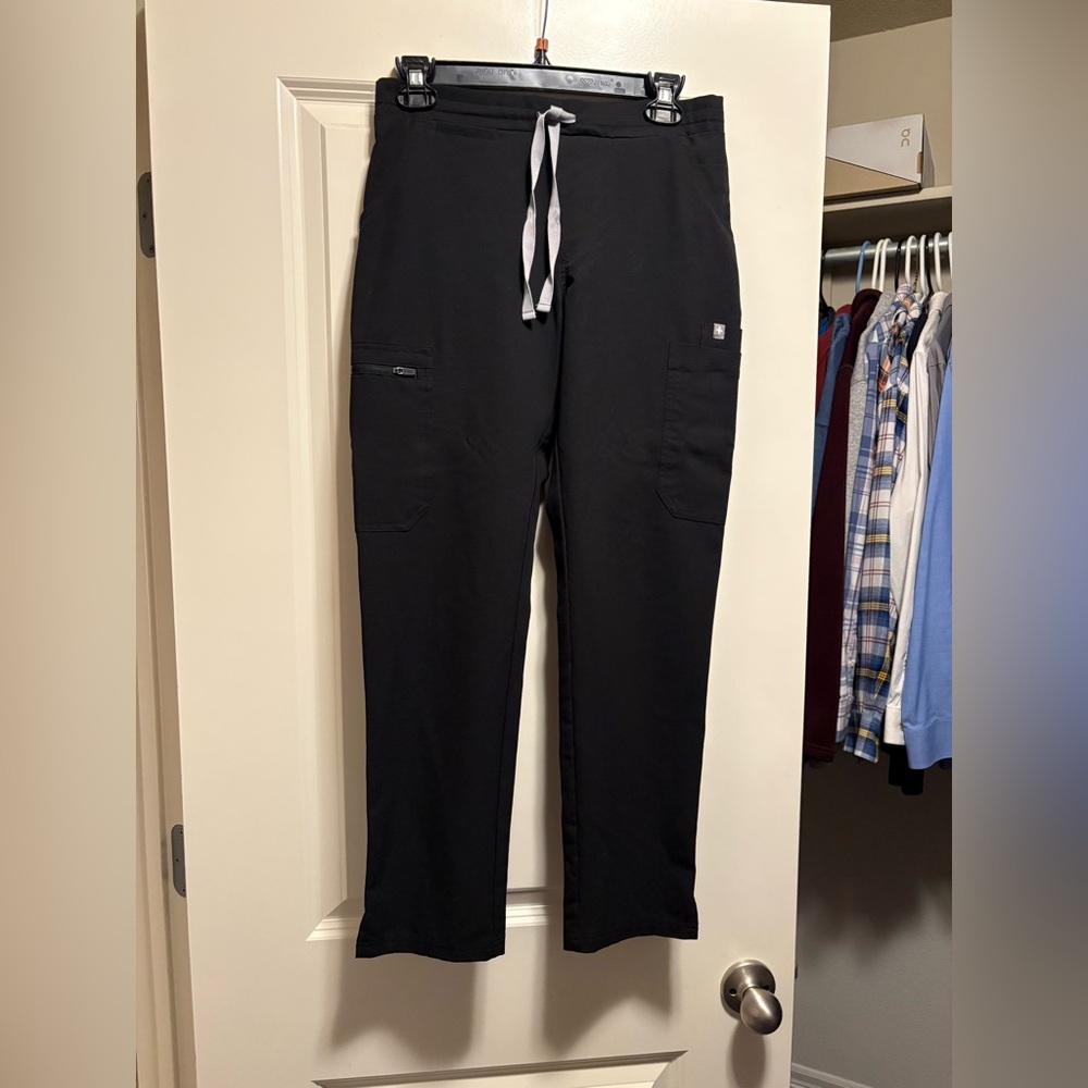 Figs Black Cargo Pants